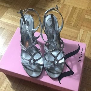 Silver Nina High Heel Sandals